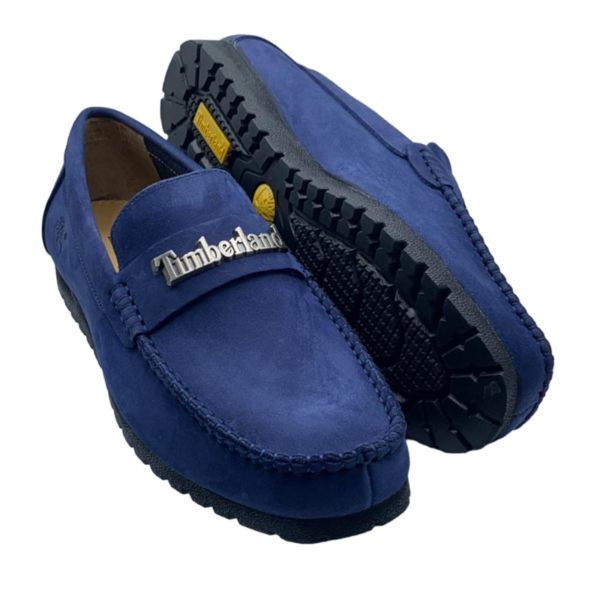 Classic Nubuck Leather Horse-Bit Timberland Loafers- Blue