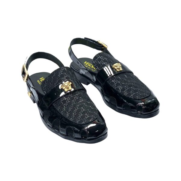 Classic Versace Luxury Sandals-Black